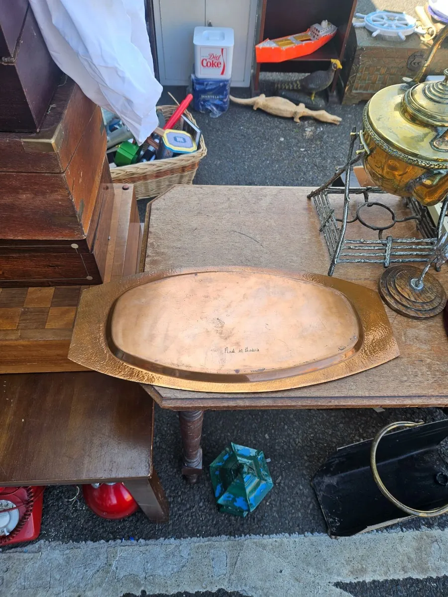 Vintage Copper Tray Made in Rhodesia - Image 2