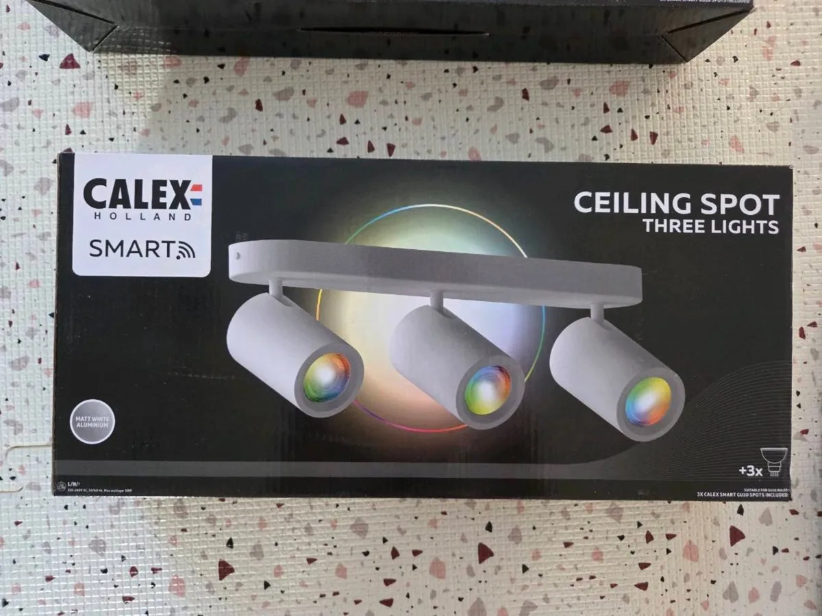 Calex Ceiling Spot Three Lights Smart 01 - Image 1