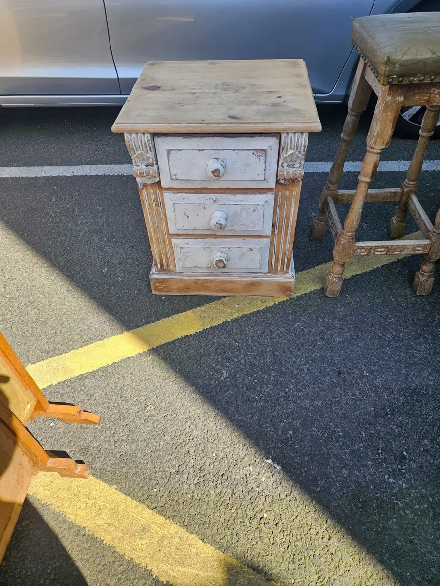 Rustic Pine Bedside Locker Cabinet - Image 1