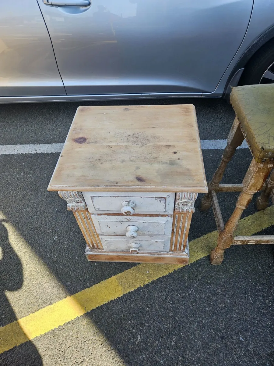 Rustic Pine Bedside Locker Cabinet - Image 3
