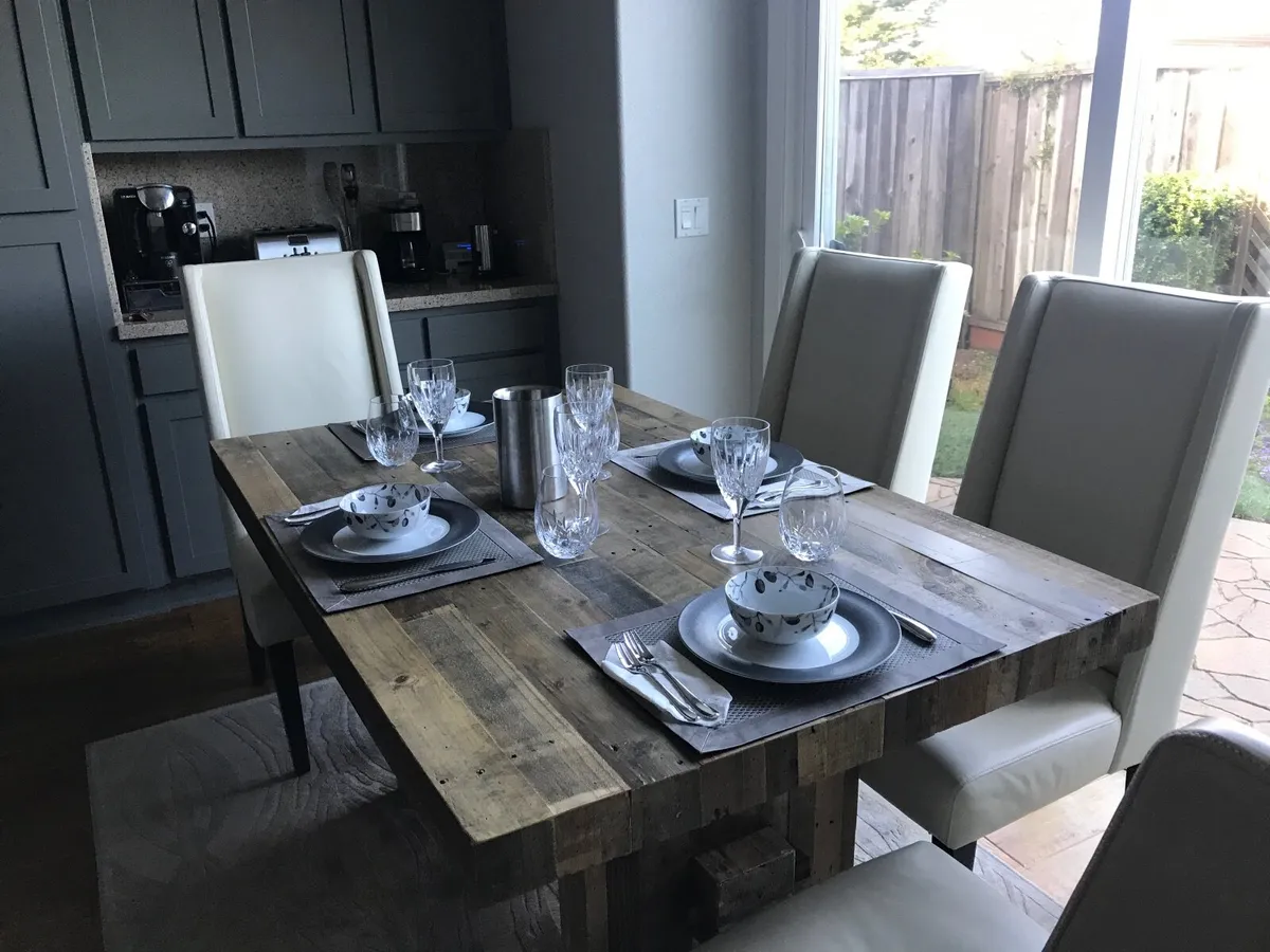 West Elm Solid reclaimed wood dining table - Image 2