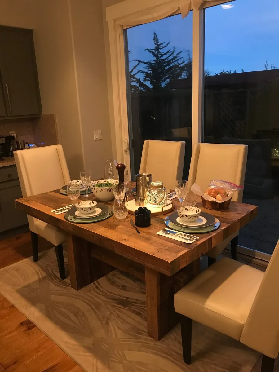 West Elm Solid reclaimed wood dining table - Image 1
