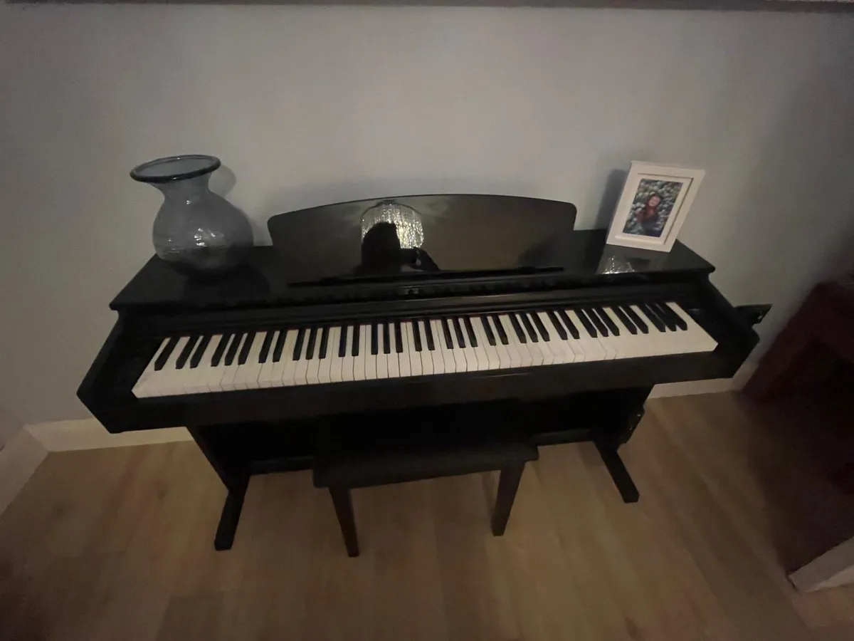 Digital Piano with stool & headphones - Image 2