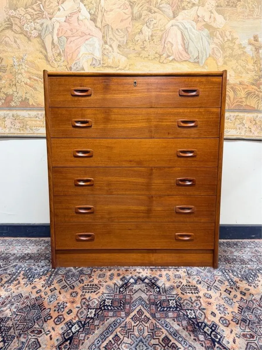 Retro-Cool Danish Teak Chest of Drawers - Image 1