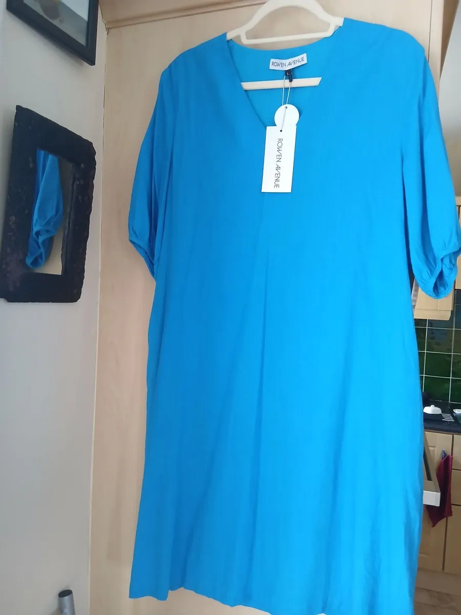 Dress, blue, size 14. - Image 2