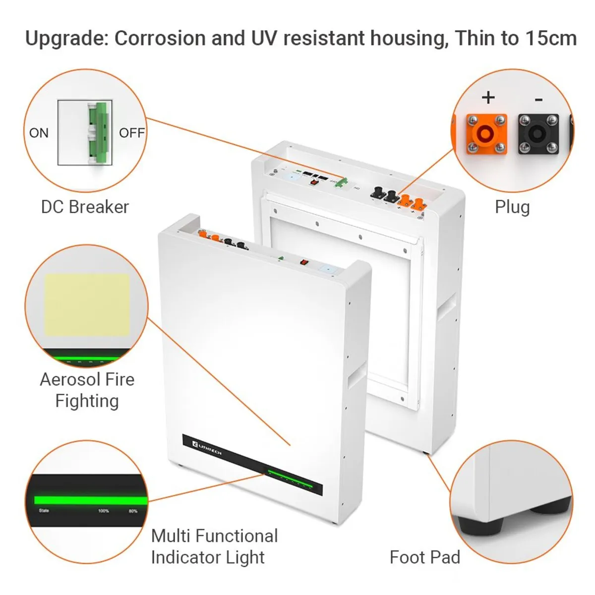 10kwh IP66 battery - heater and fire extinguisher - Image 4