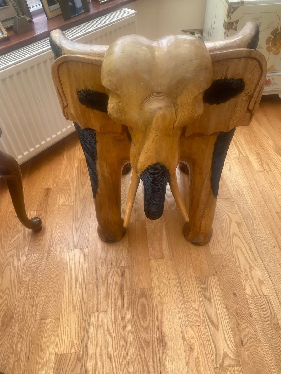 Elephant chairs unique solid wood - Image 3