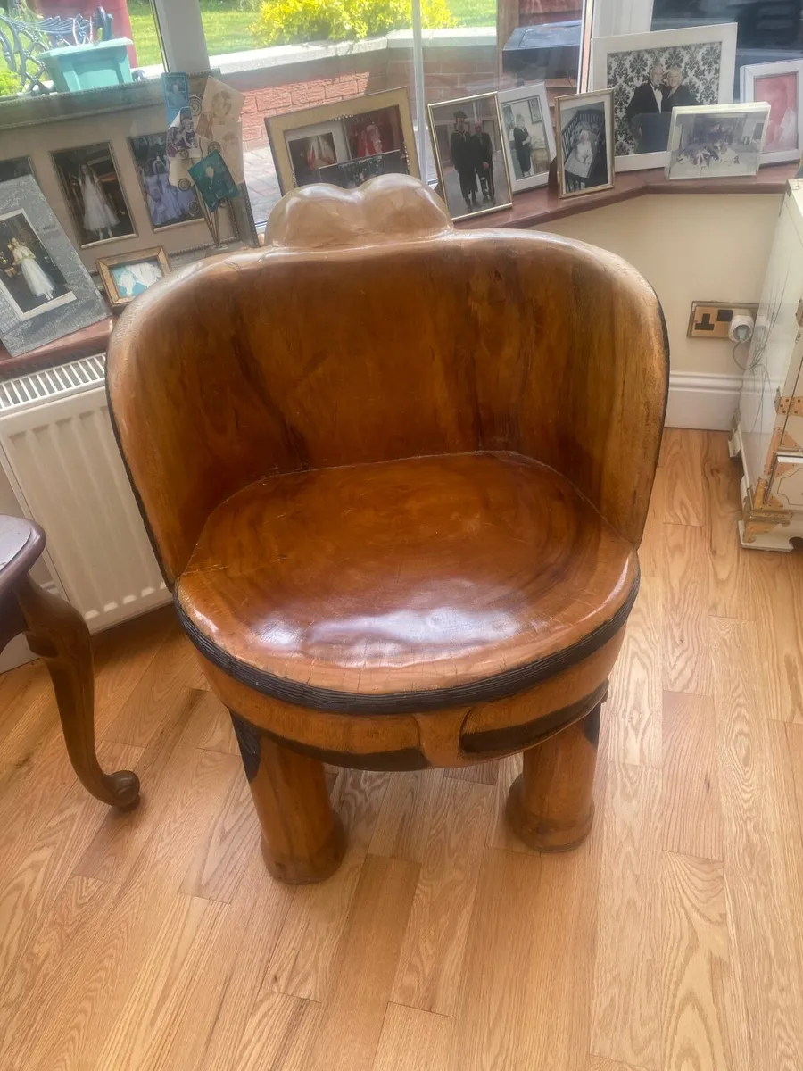 Elephant chairs unique solid wood - Image 1