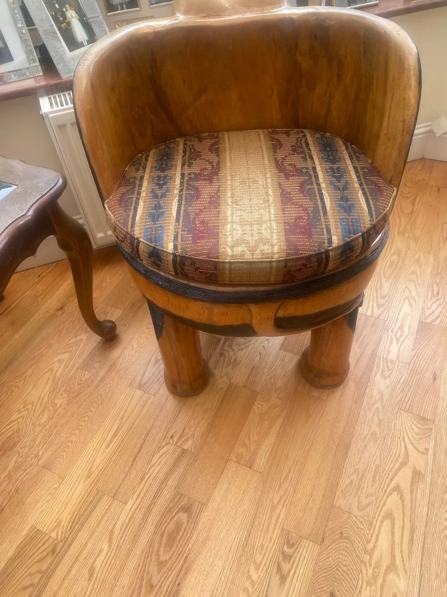 Elephant chairs unique solid wood - Image 2