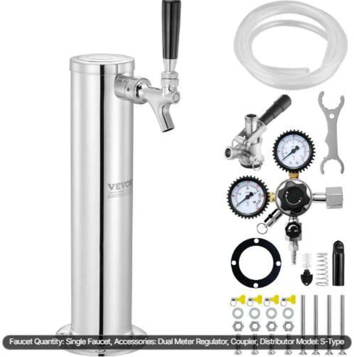 Kegerator Tower Kit, Single Tap Beer - Image 1