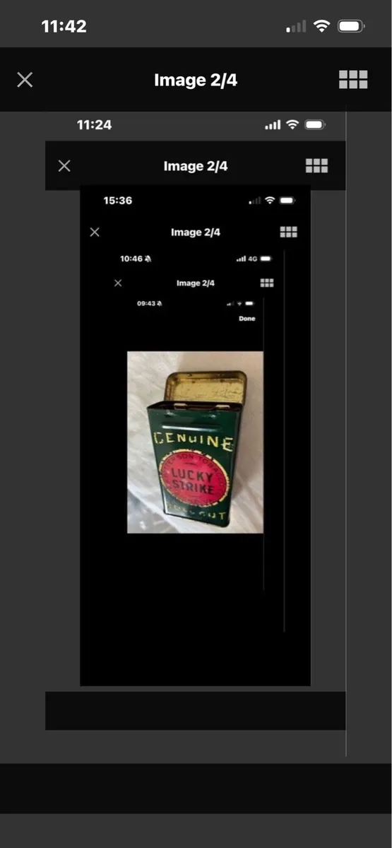 Vintage Lucky Strike Metal Box - Image 2