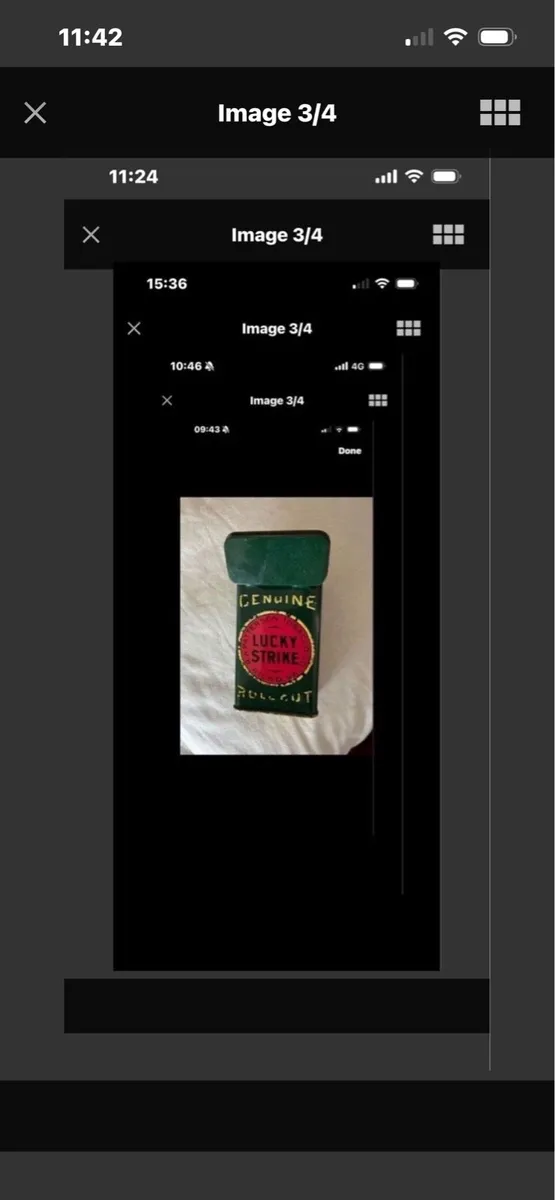 Vintage Lucky Strike Metal Box - Image 3