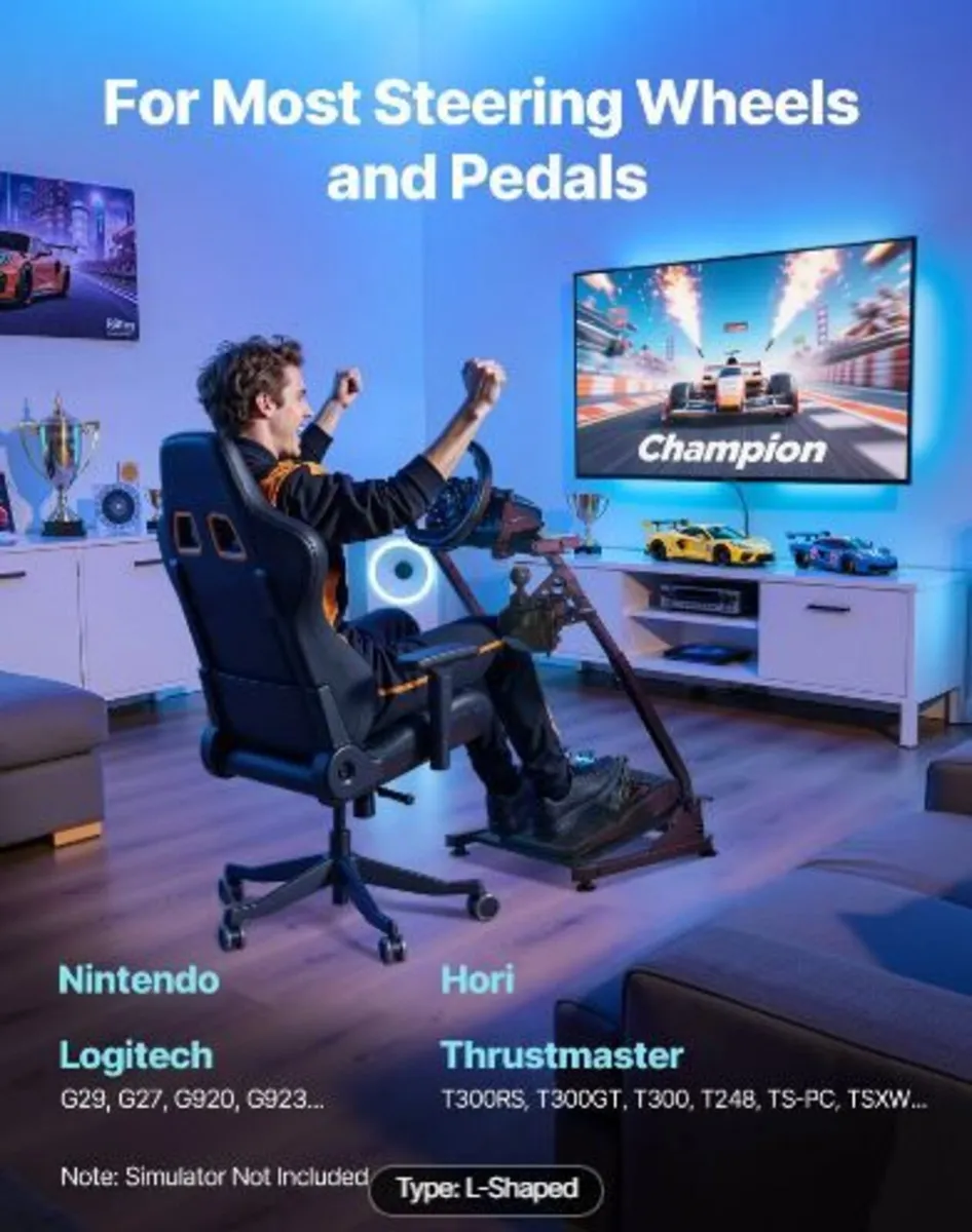 Racing Wheel Stand, Adjustable & Foldable - Image 3