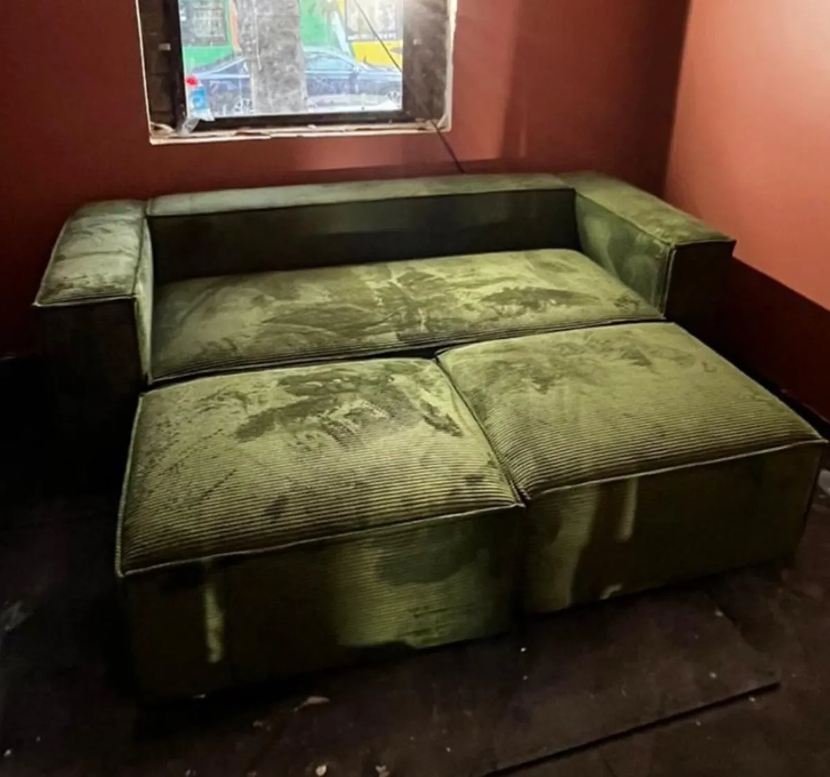 Pair of footrests - Kave Blok - green cord - Image 2