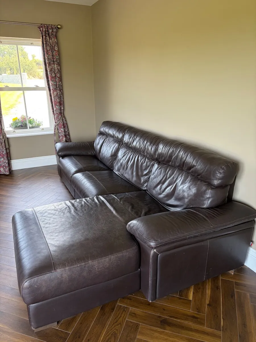 Leather Chaise Couch - Image 3