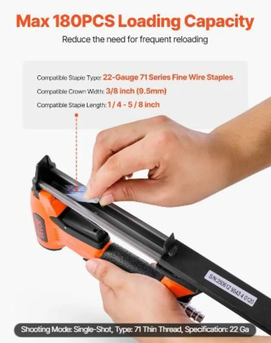 Pneumatic Staple Gun, 22 Gauge Air - Image 4