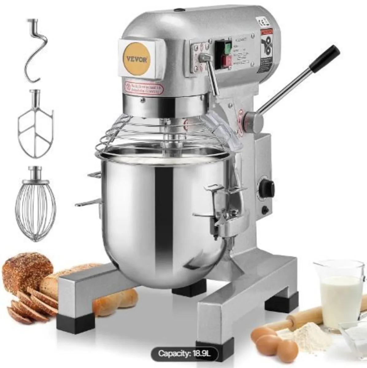Commercial Food Mixer, 18.7L Commercial Stand Mix - Image 1