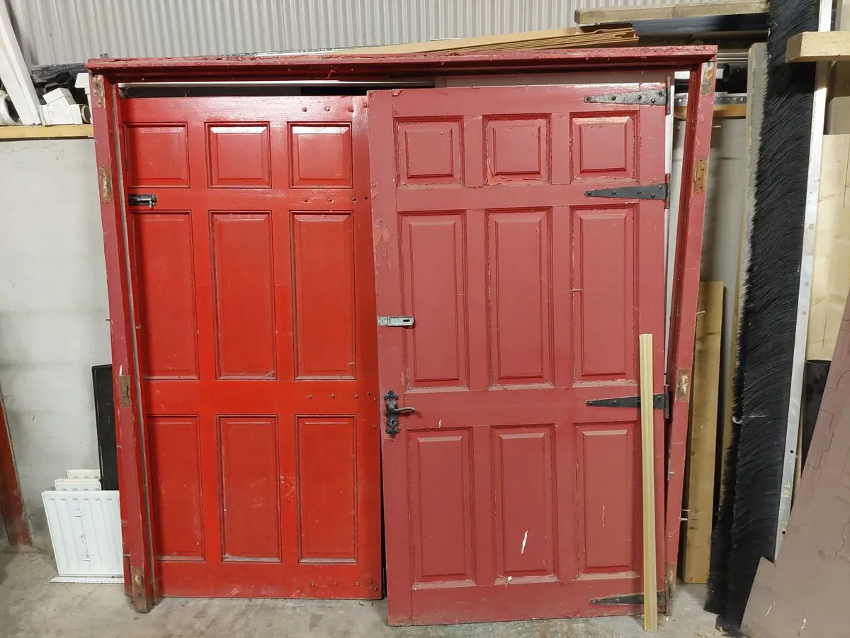 Solid mahogany garage doors - Image 1