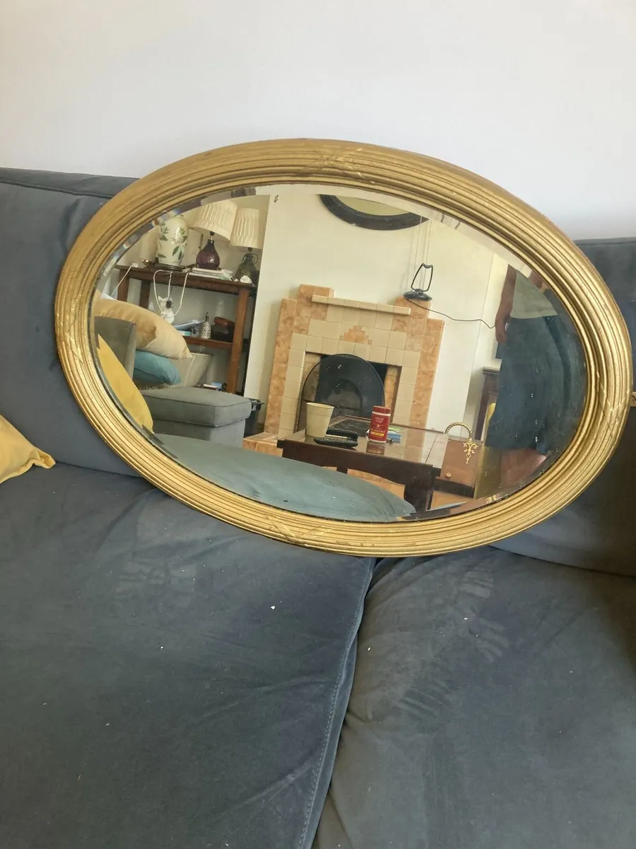 Antique Mirror - Oval - Image 1