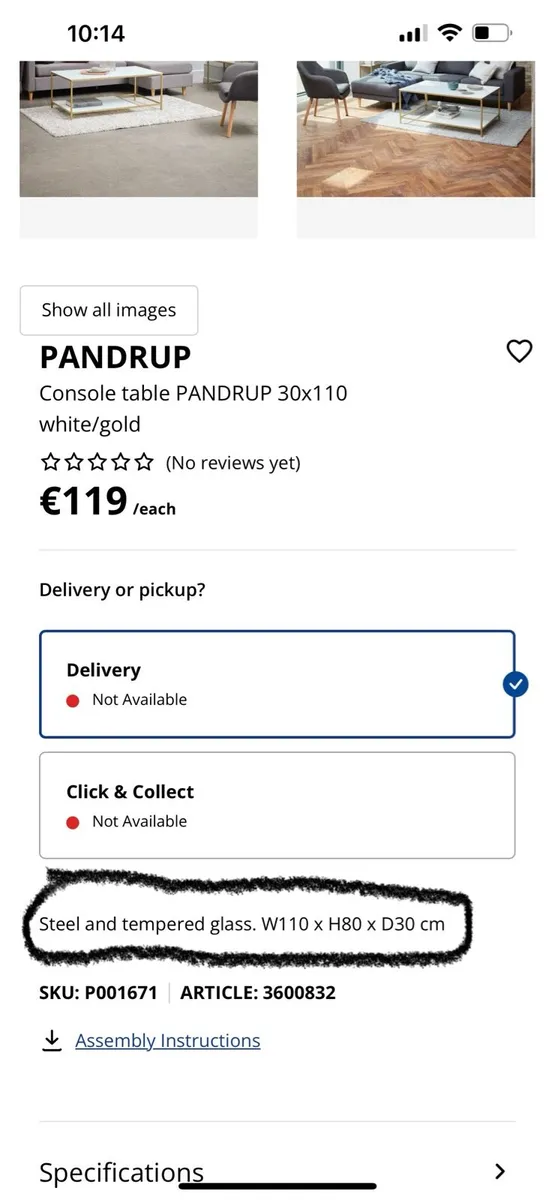 Console Table PANDRUP – Like New - Image 4