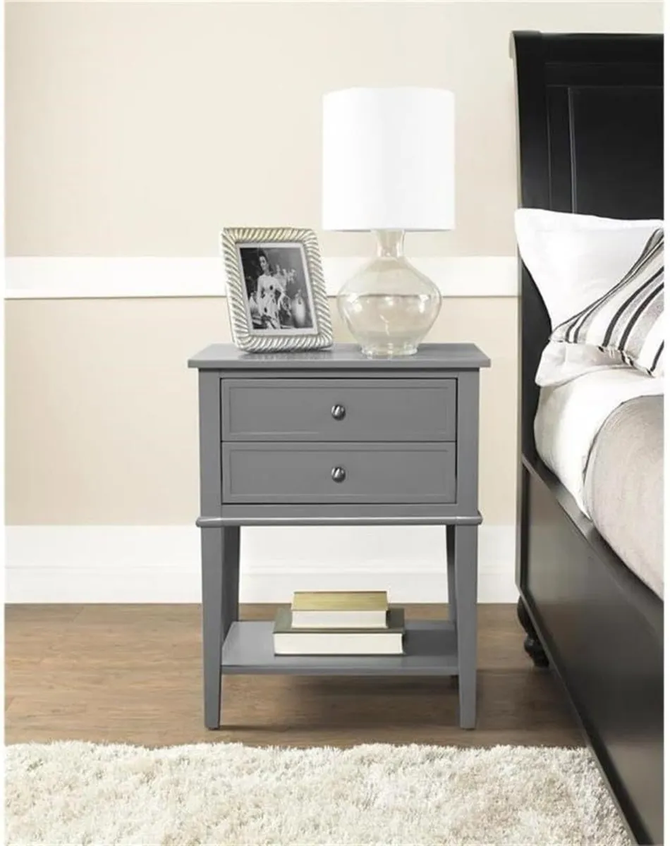 Ameriwood Franklin Accent Table with 2 Drawers MDF - Image 3