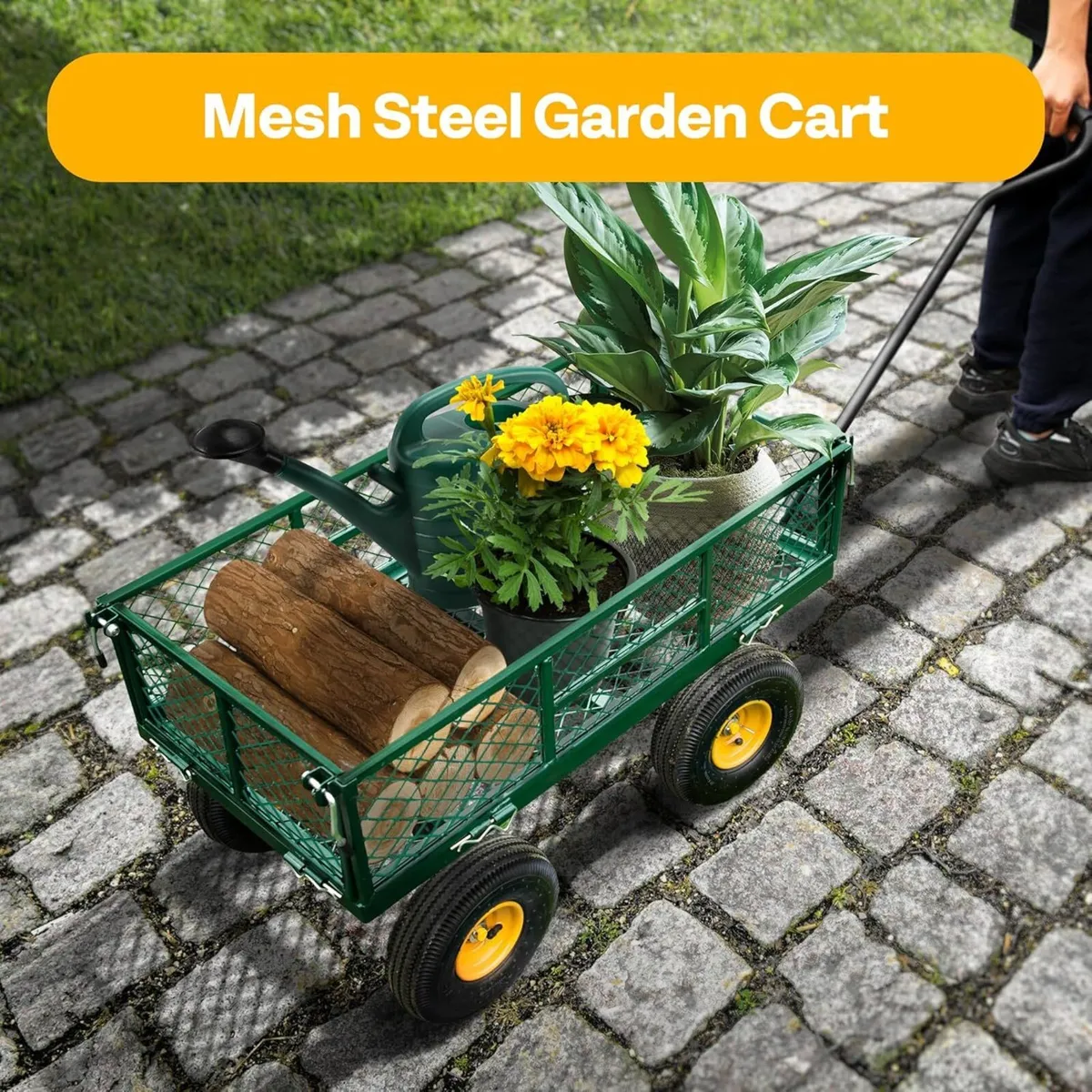 Garden Trolley Metal Mesh - Image 3