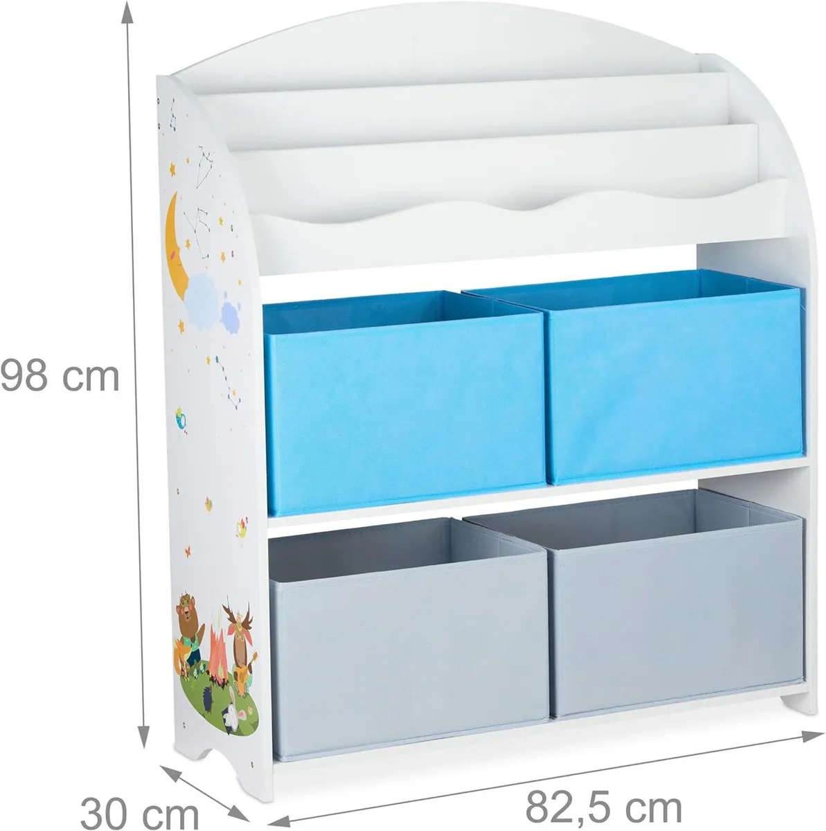 Children's Shelf Campfire Motif 4 Boxes - Image 3