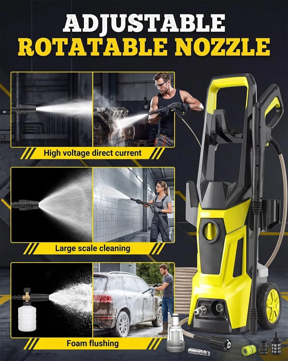 High Pressure Washer 1800W 135 Bar Electric Power - Image 3