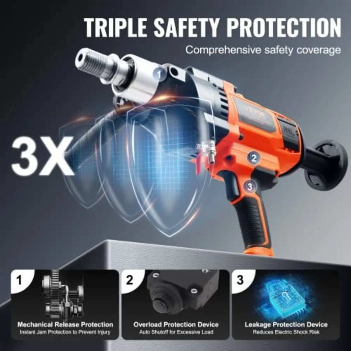 Core Drill Machine 2.03-18 cm Dia 2600W Handheld C - Image 4