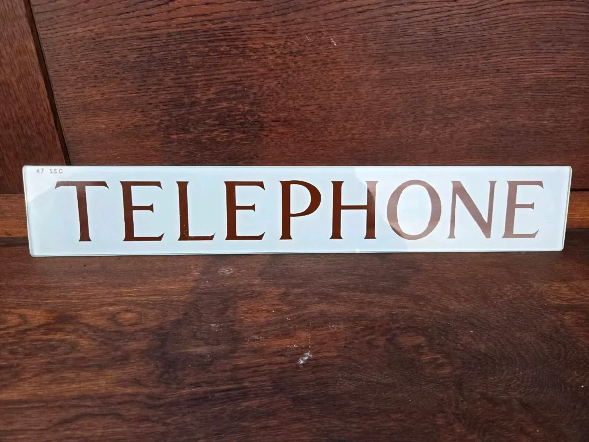 Original GPO Glass "TELEPHONE" - Image 2