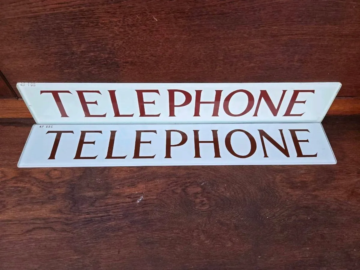 Original GPO Glass "TELEPHONE" - Image 4