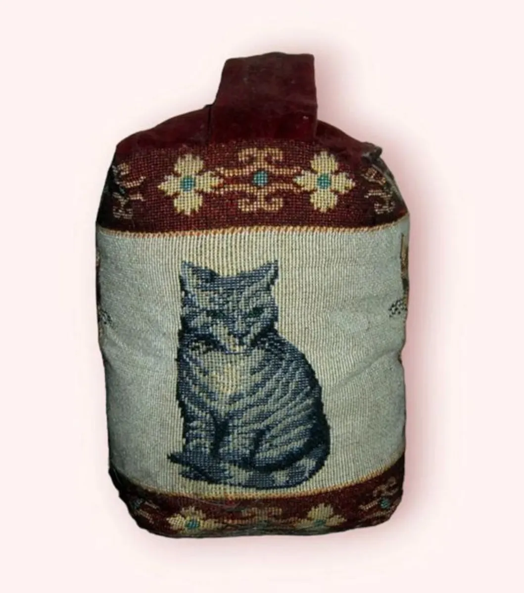 Vintage Harrods Tapestry Cat Doorstop - Weighted - Image 3