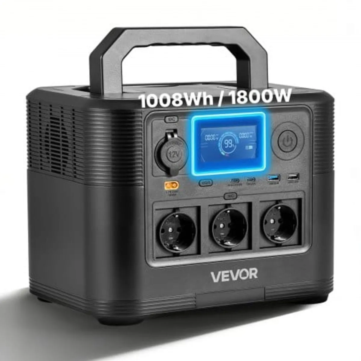 Portable Power Station, 1800W Solar Generator Powe - Image 1
