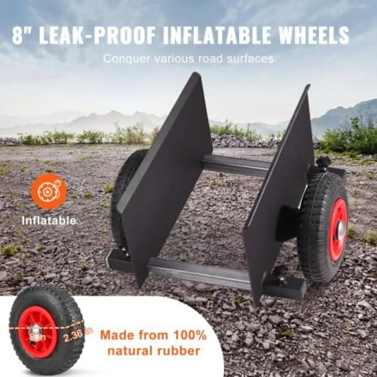 Panel Dolly 272 kg Drywall Door Cart Dolly with 20 - Image 3