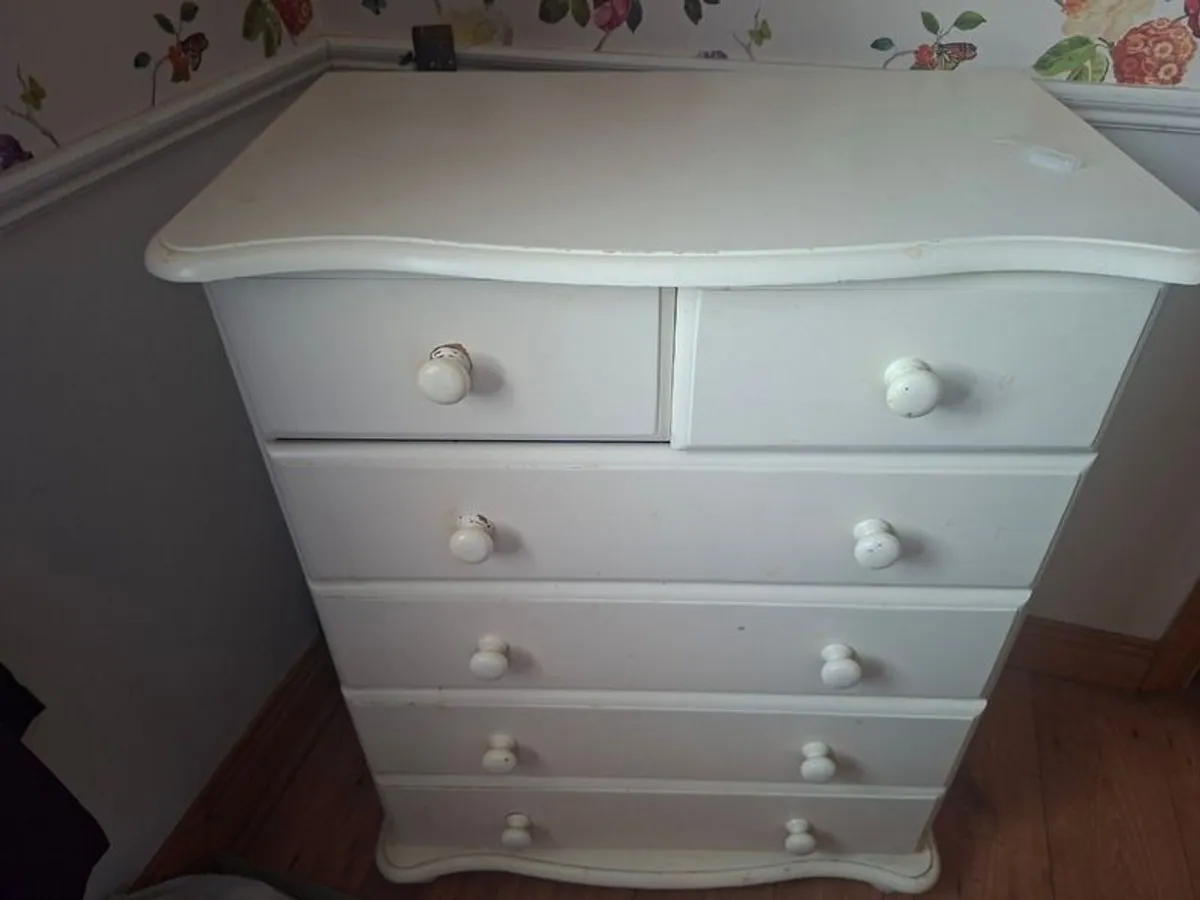 Chest of drawers and 2 lockers - Image 1
