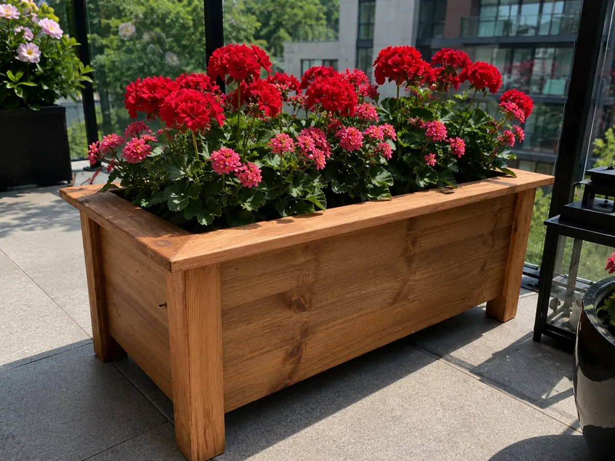 2 wooden planters - Image 2
