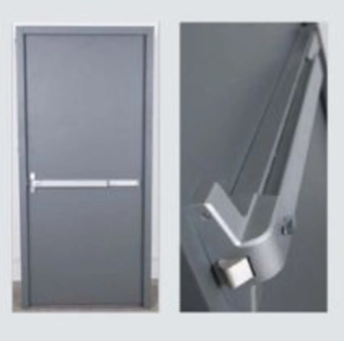 steel  panic  bar  escape  door - Image 1