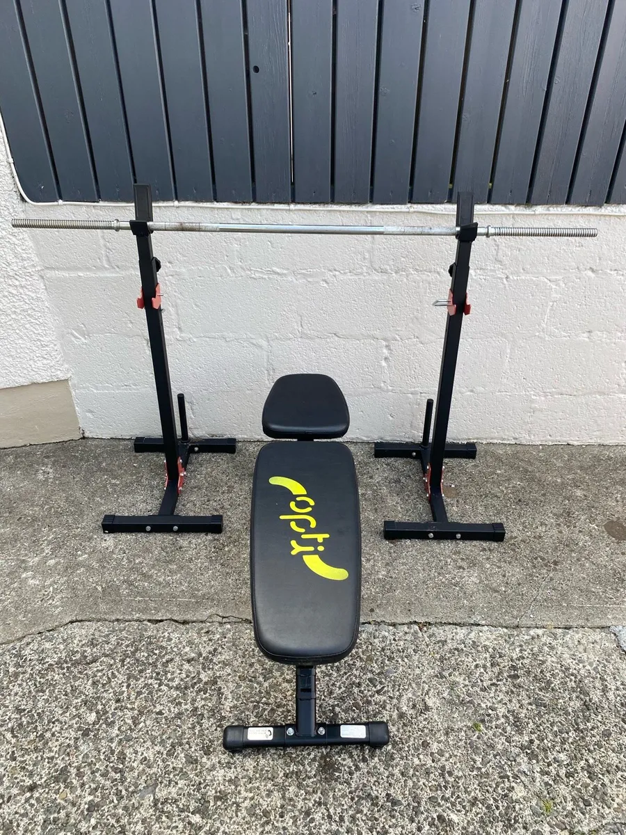 Weights Bench Racks and Bar - Image 2