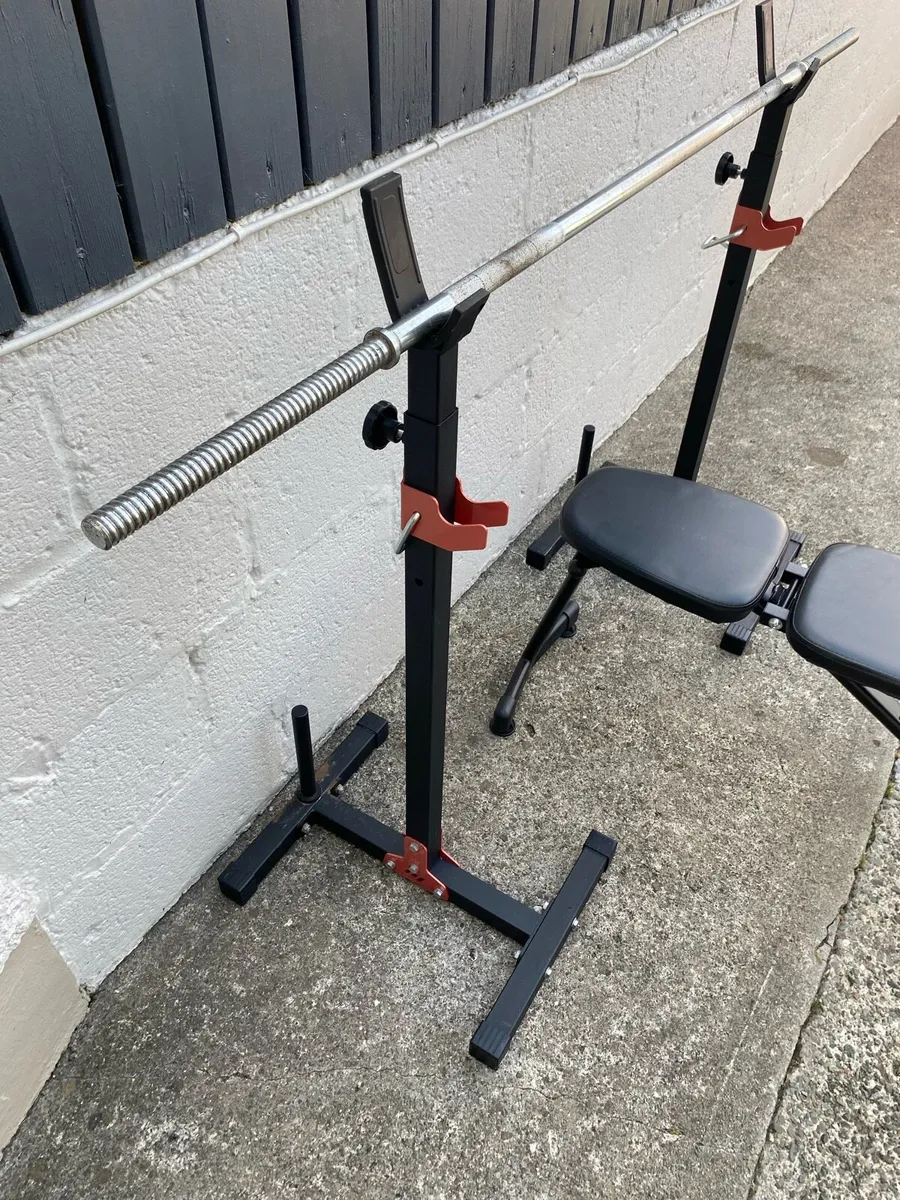 Weights Bench Racks and Bar - Image 3