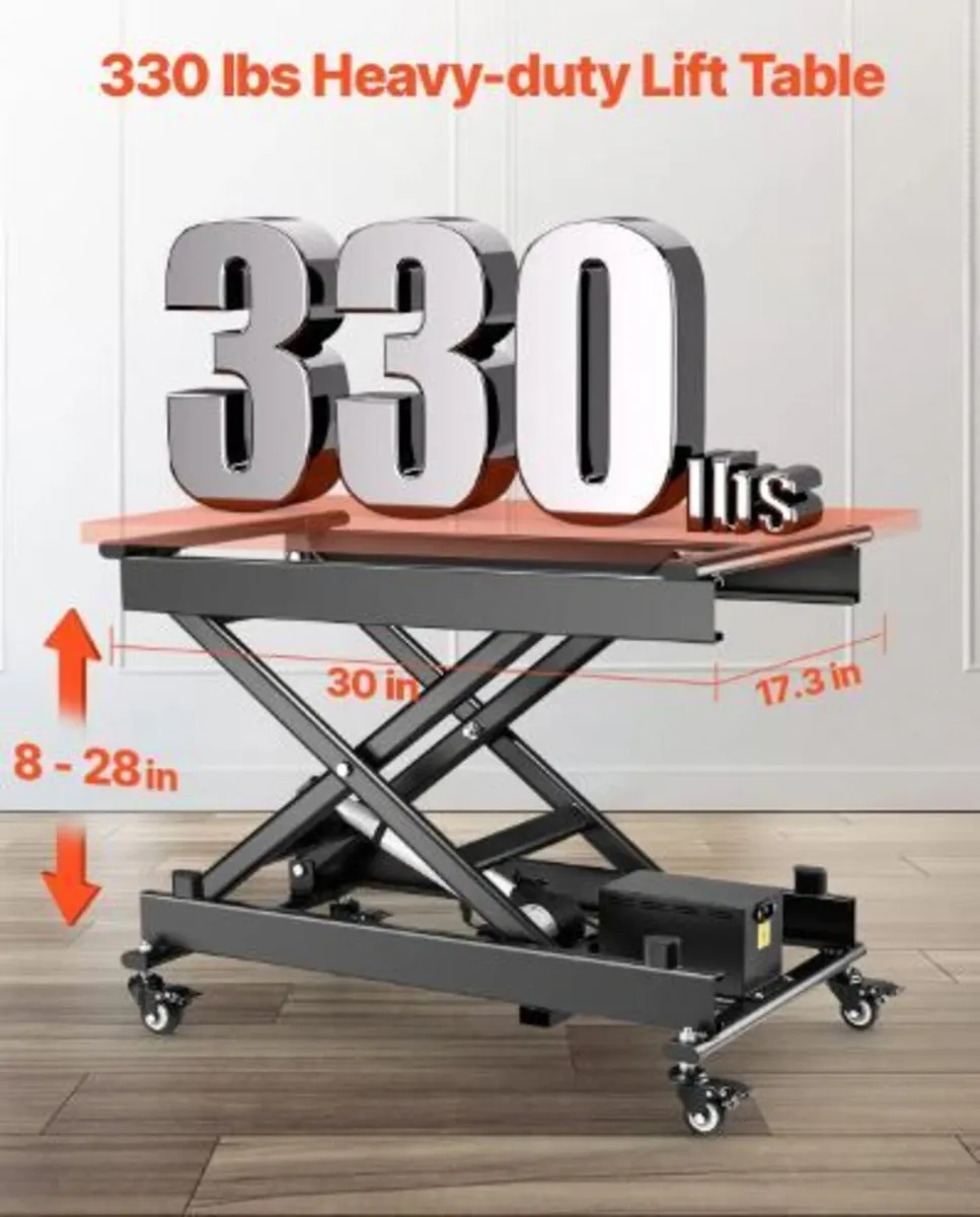 Electric Lift Table, 330 lbs Capacity - Image 2