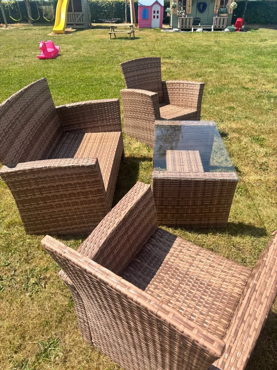 4 piece rattan furniture set - Image 2