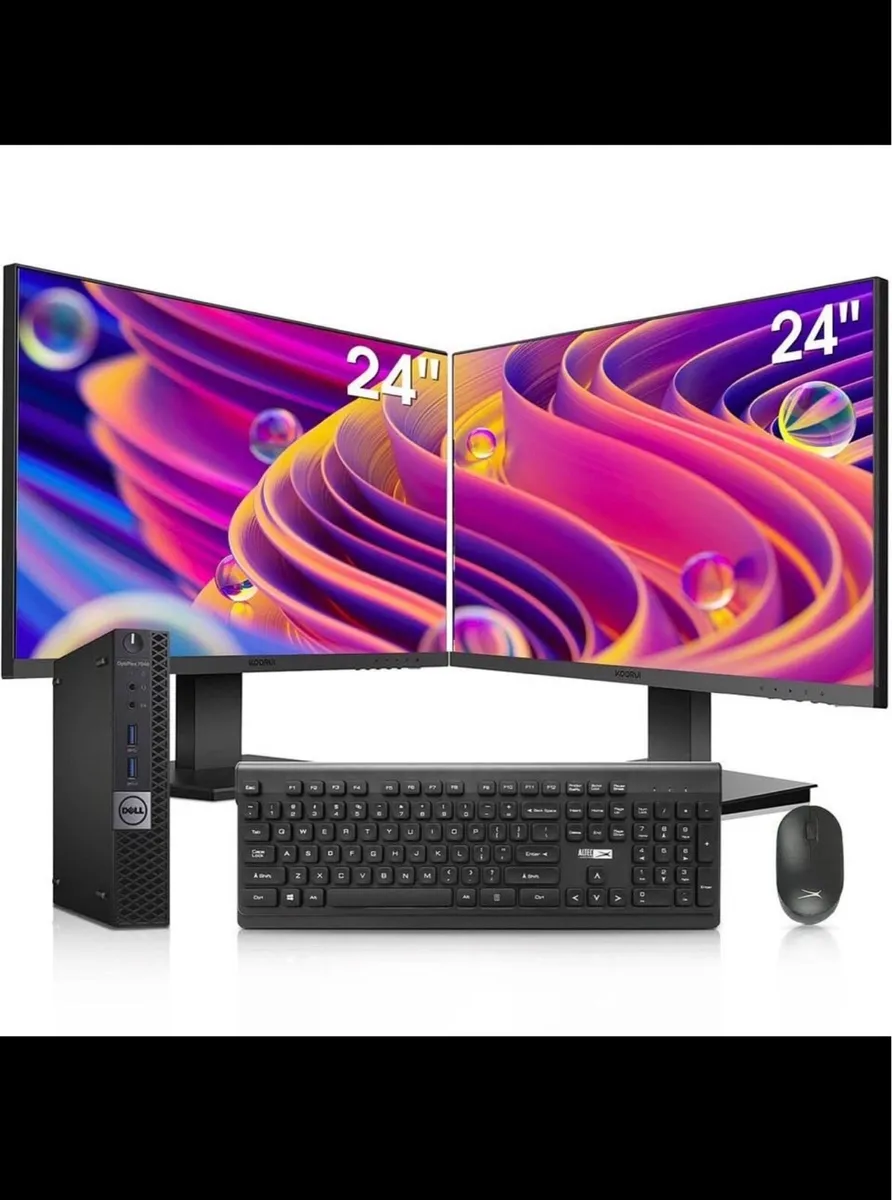 Complete setup with dual monitors for sale