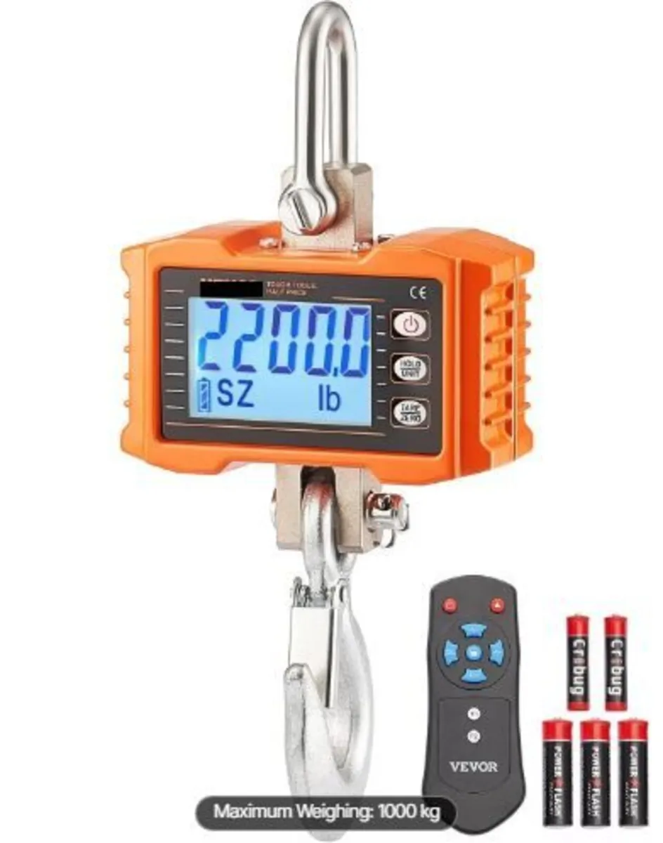 Digital Crane Scale, 2200 lbs/1000 kg - Image 4