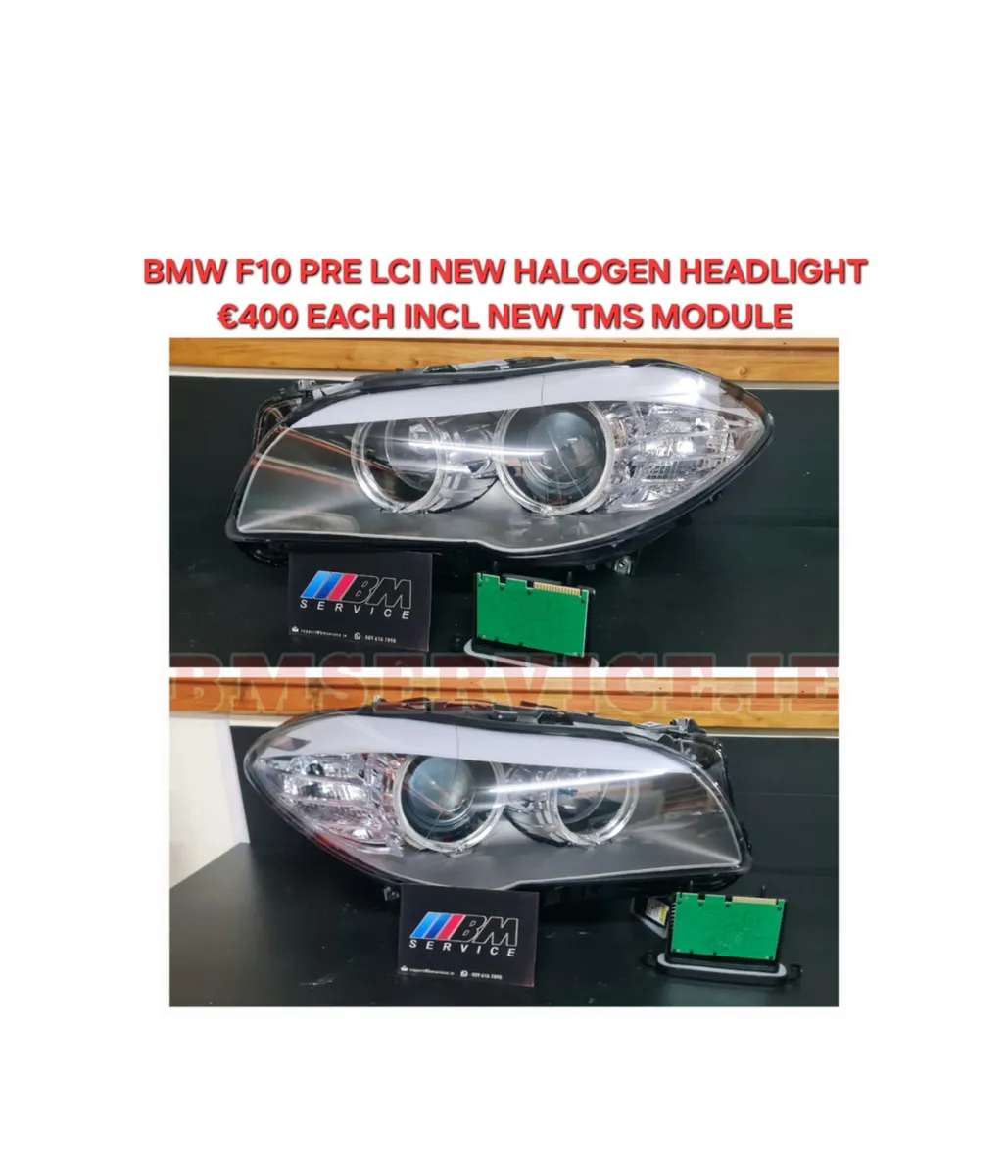 NEW BMW F10 Headlights RHD PLCI H7 HALOGEN - Image 1