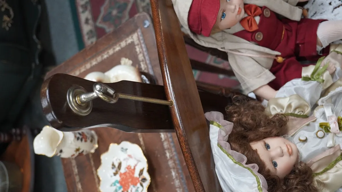 Vintage Wooden Baby Cradle - Image 4