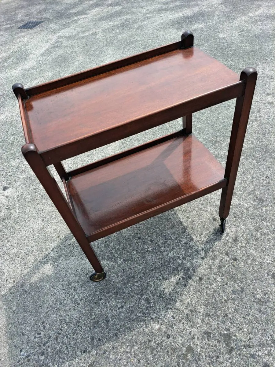 Mid century two tier drinks trolley - Image 1