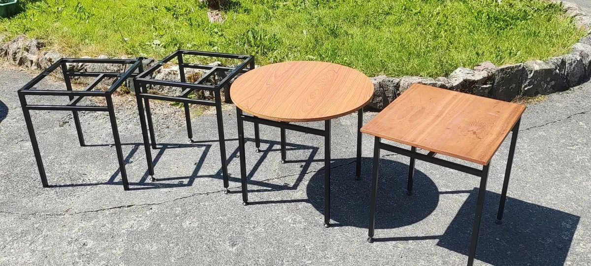 Small Metal Frame Tables - Image 1
