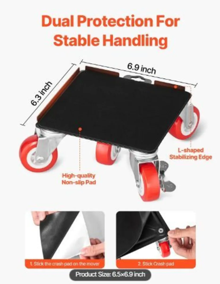 Furniture Dolly, Maximum Load 3474 lbs - Image 1