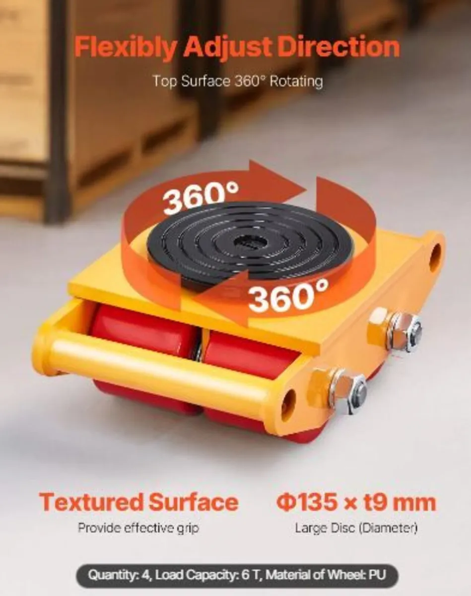 4PCS Machinery Skate Dolly - Image 4