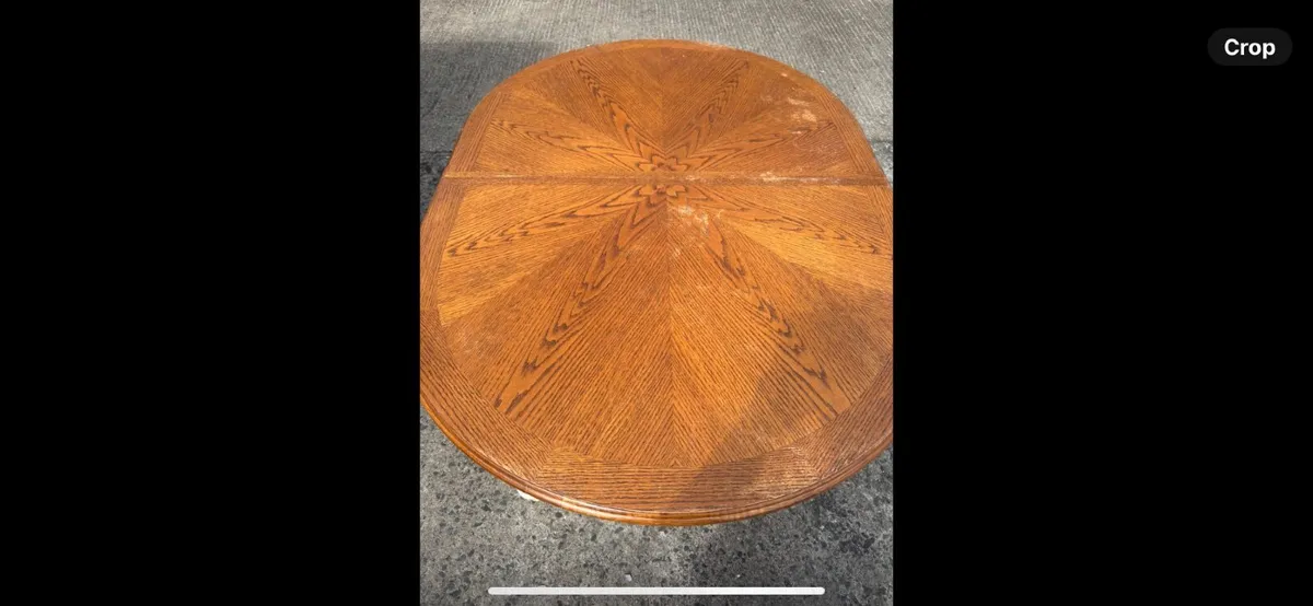 Solid Oak Country Syle Table and 6 chairs - Image 2